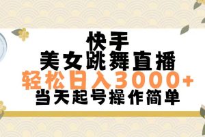 (11565期)快手美女跳舞直播,轻松日入3000+简单无脑