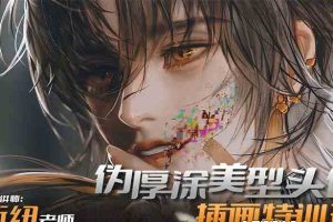 (8906期)iPad插画课伪厚涂美型头像插画特训班(13节视频课)