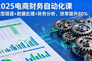 （16021期）2025电商财务自动化课，模型搭建+数据处理+财务分析，效率提升80%