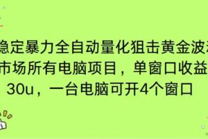 （16737期）电脑EA策略挂机项目单窗口收益20-30u，单电脑可挂5-10个窗口收益稳健4位数