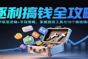 逐利搞钱全攻略：学底层逻辑+手段策略，掌握提效工具与18个搞钱锦囊（更新11月）